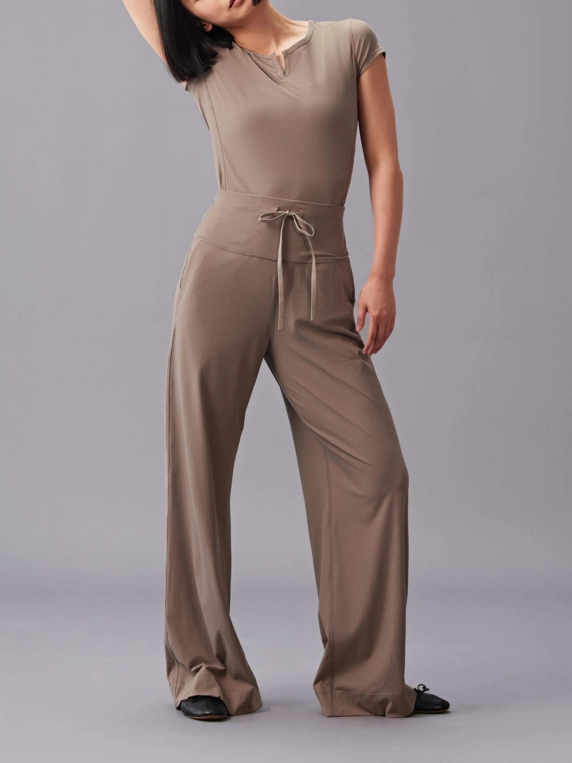 NEIWAI ACTIVE X NYCB Ribbed Mousse Wide Leg Pants