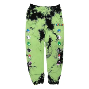 Nermio Sweat Pants (Black / Green Lightning Wash)