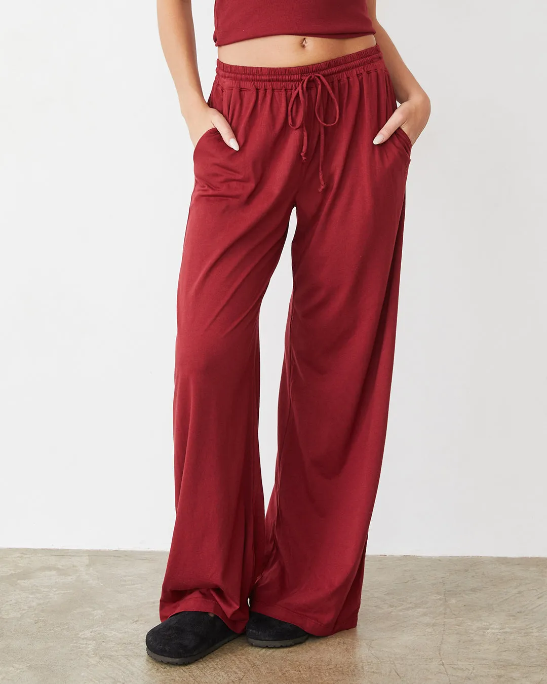 Organic Jersey Wide Leg Pant