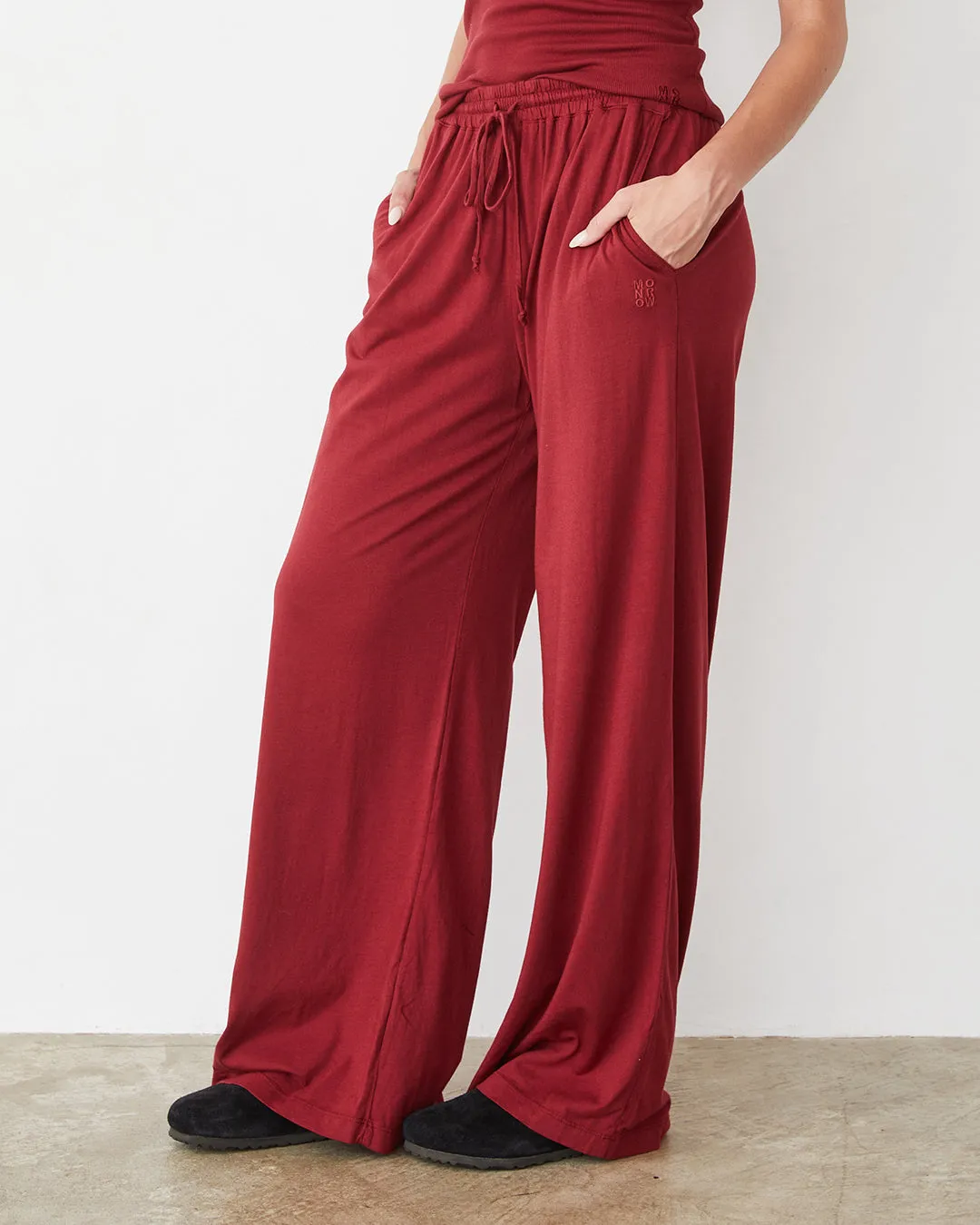 Organic Jersey Wide Leg Pant