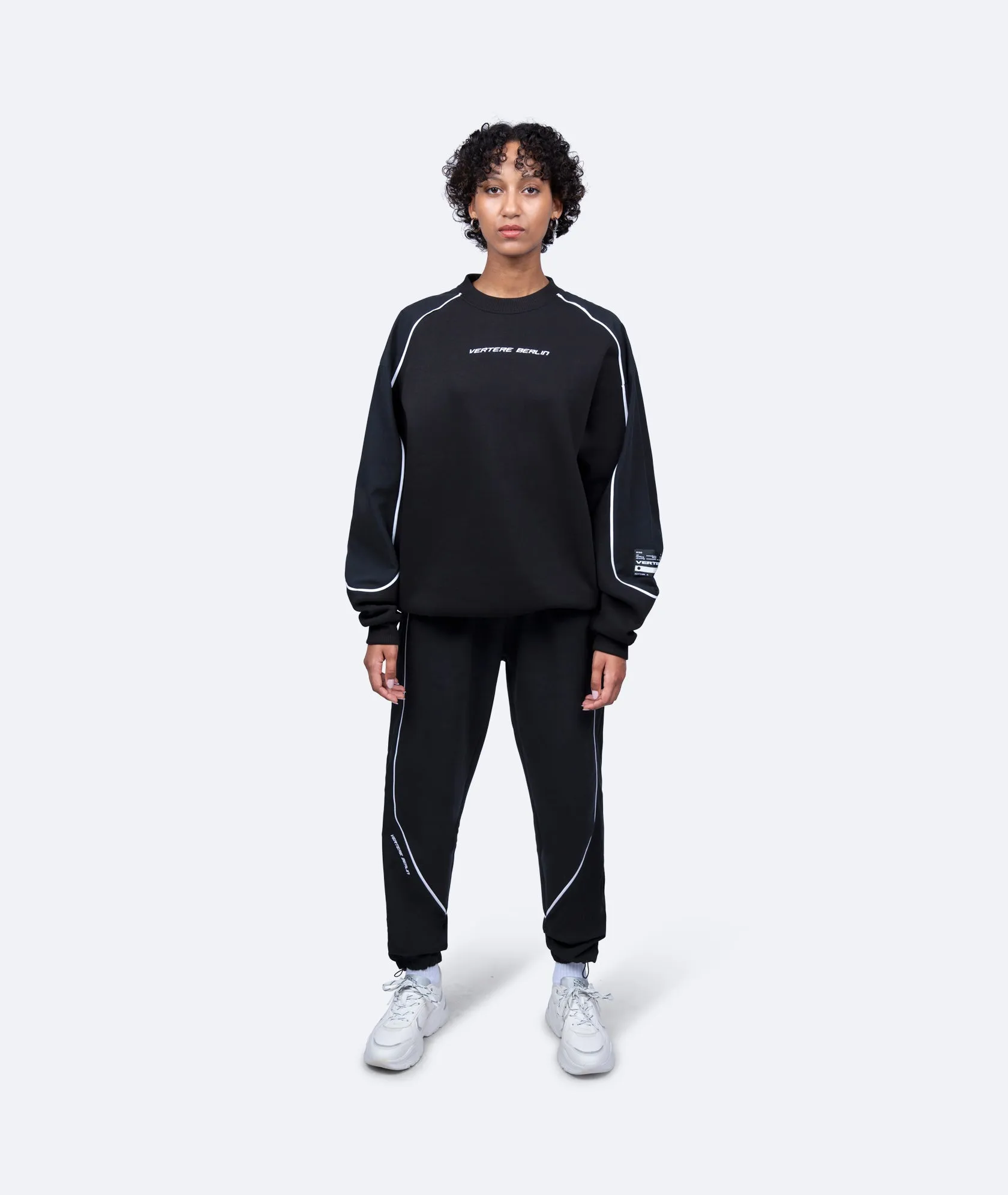 PIPING SWEAT PANTS - BLACK