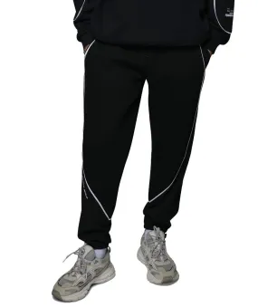 PIPING SWEAT PANTS - BLACK