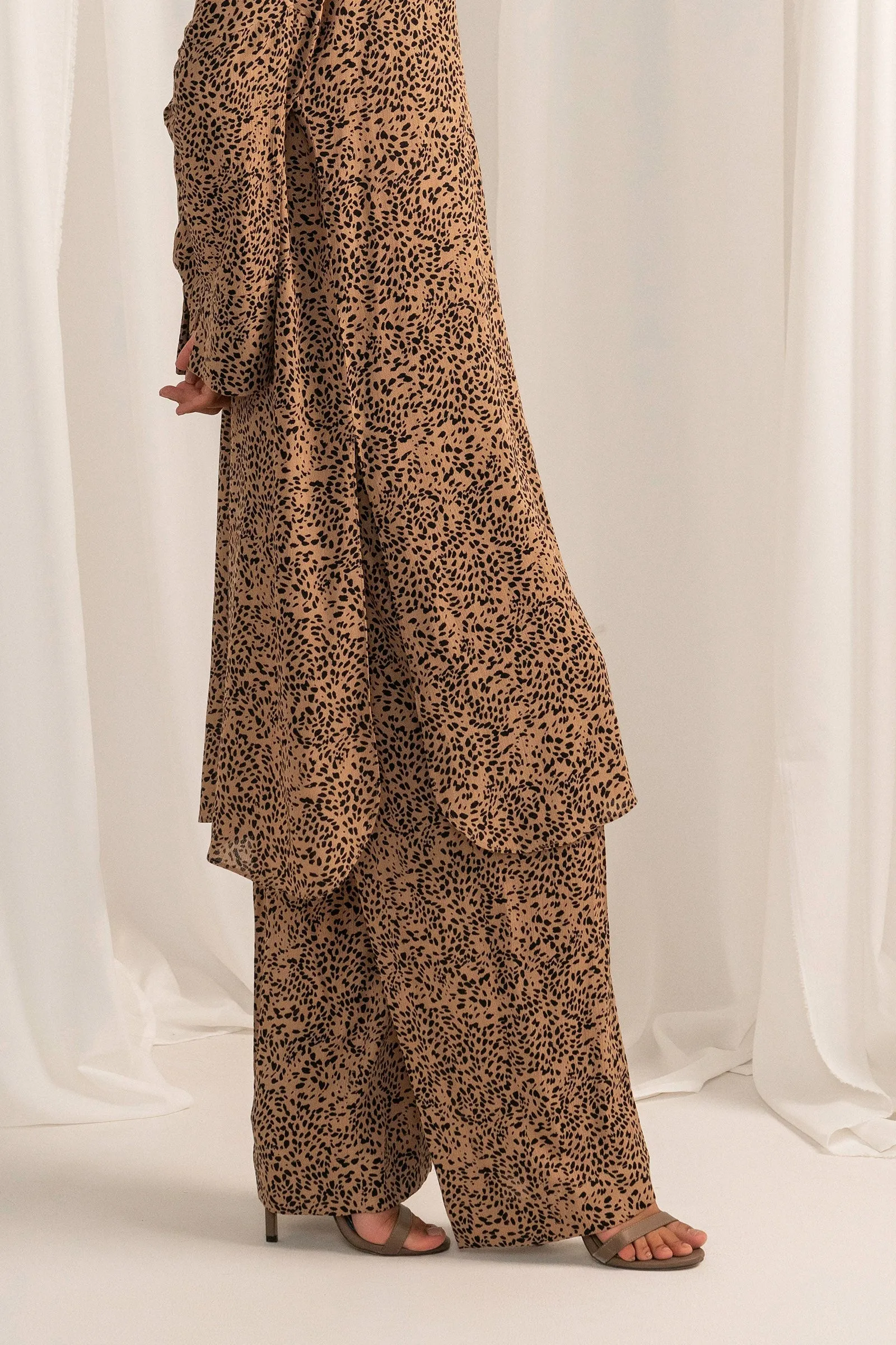 Printed Wide Leg Pants