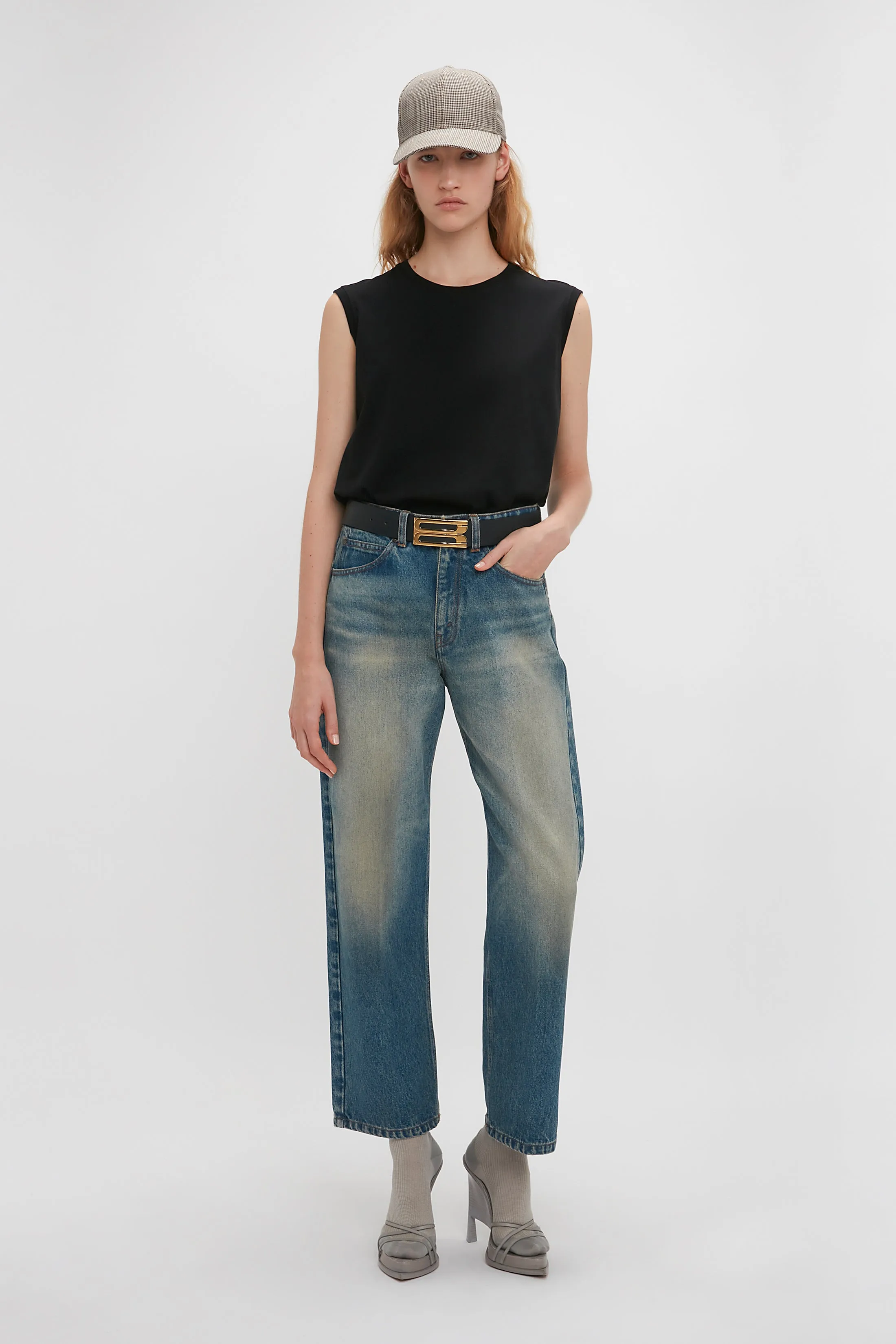 Relaxed Straight Leg Jean In Antique Indigo Wash