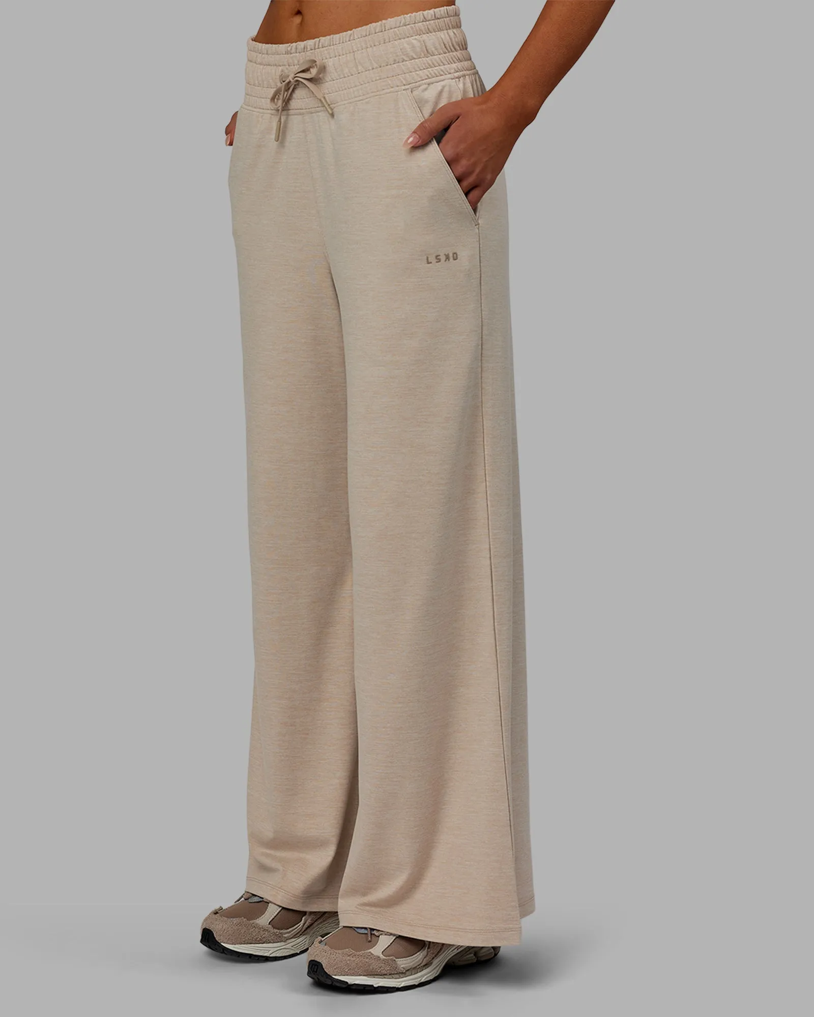 Restore CloudFLX Wide Leg Pants - Oatmeal Marl