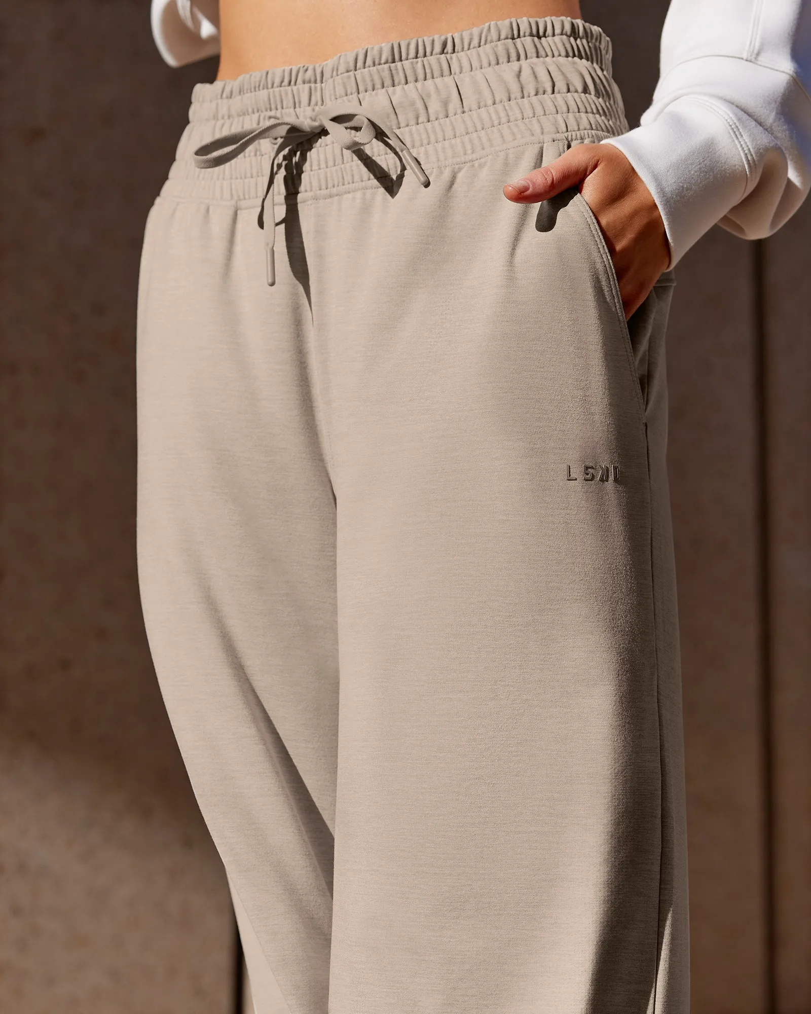 Restore CloudFLX Wide Leg Pants - Oatmeal Marl