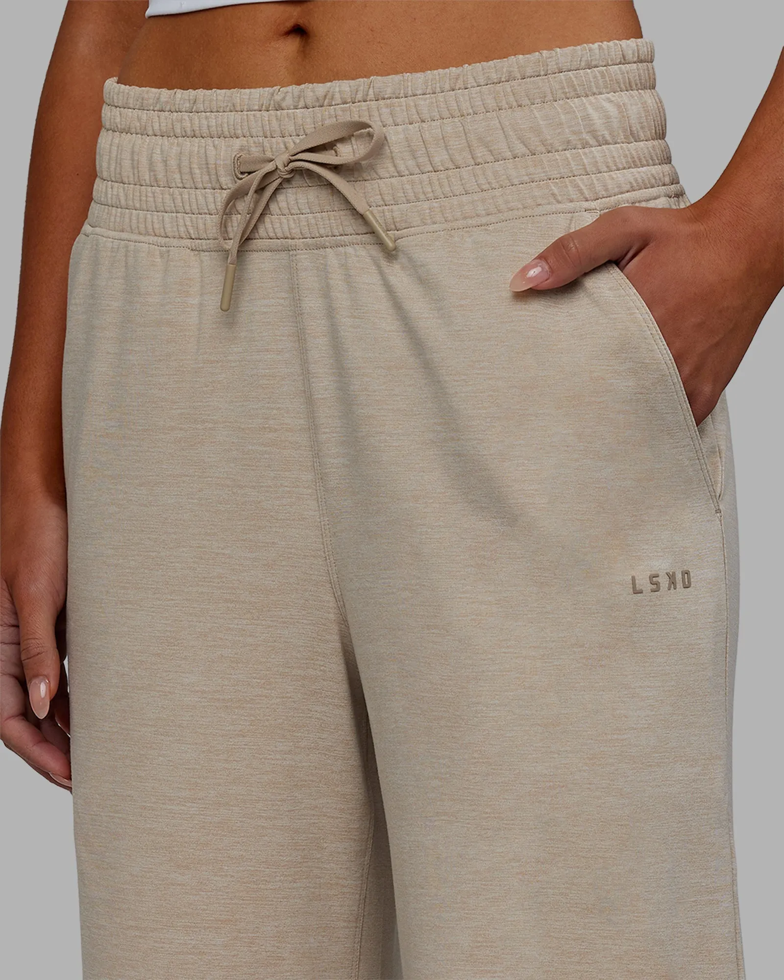 Restore CloudFLX Wide Leg Pants - Oatmeal Marl