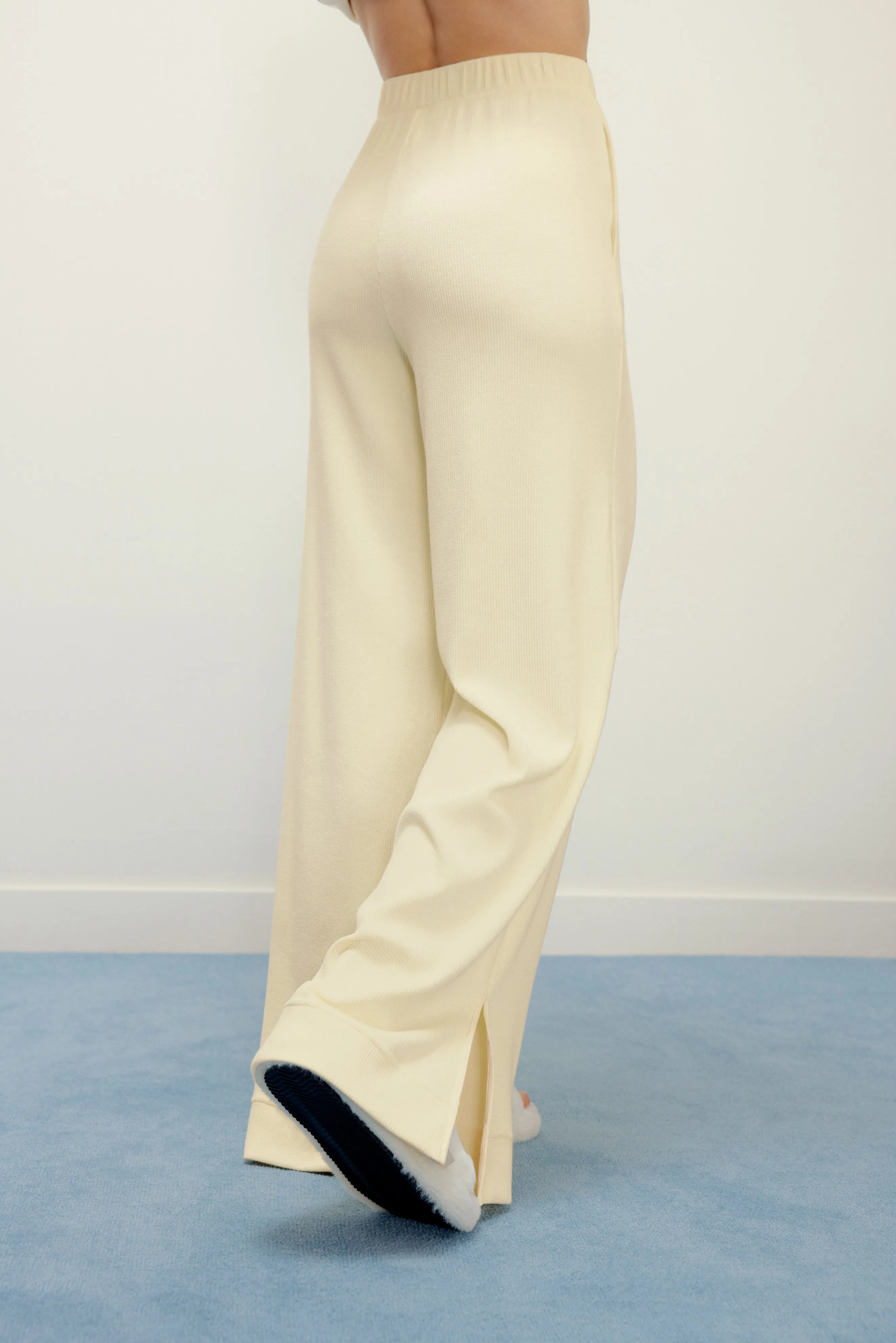 Ribbed Wide Leg Pants