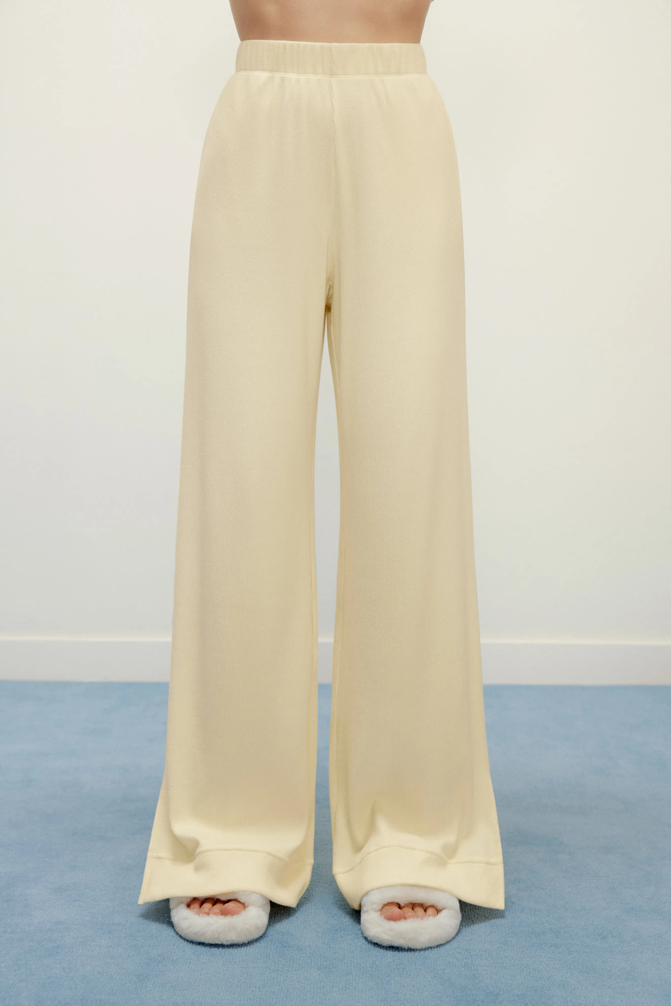 Ribbed Wide Leg Pants