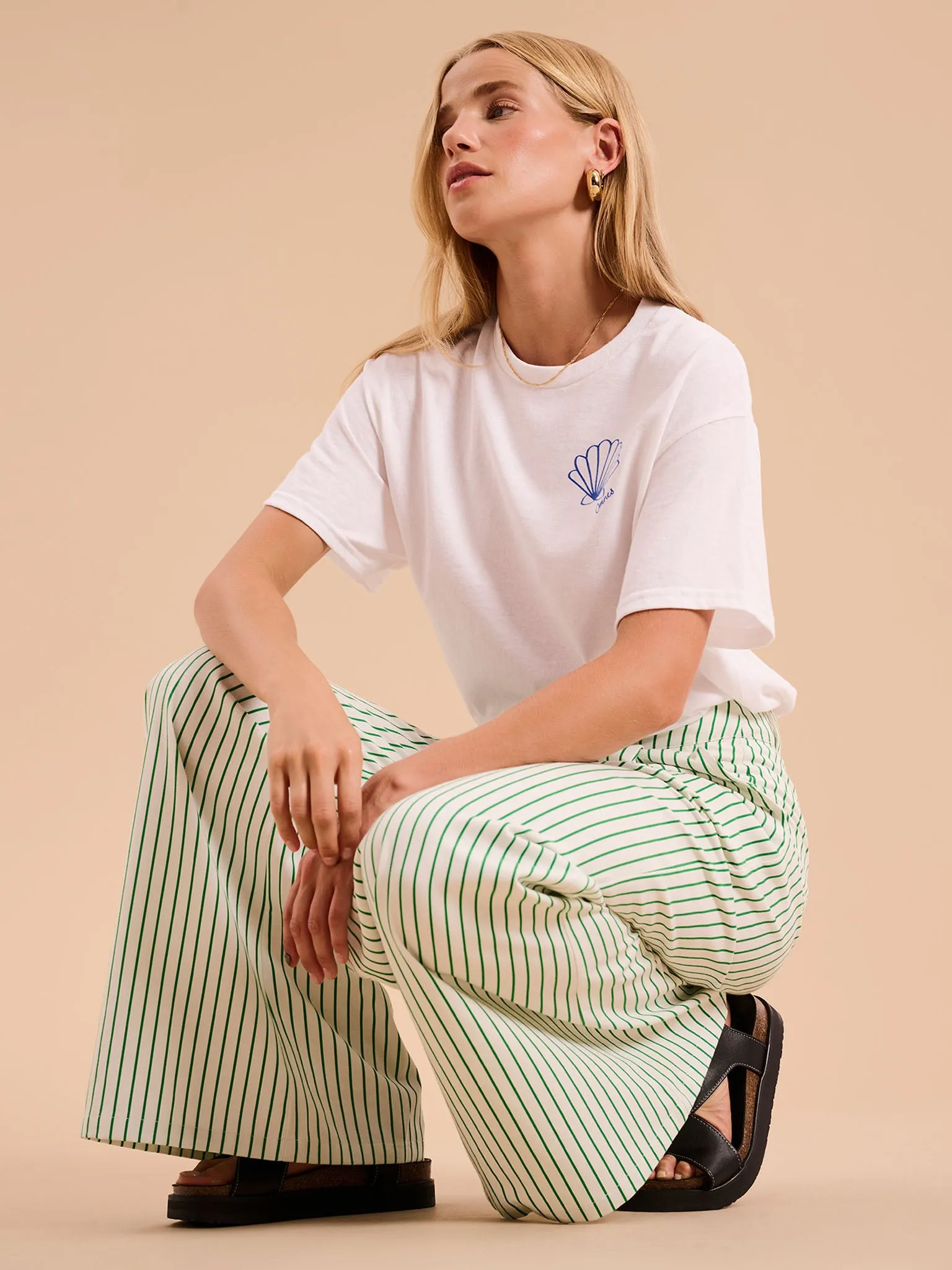 Samara Wide Leg Striped Trouser