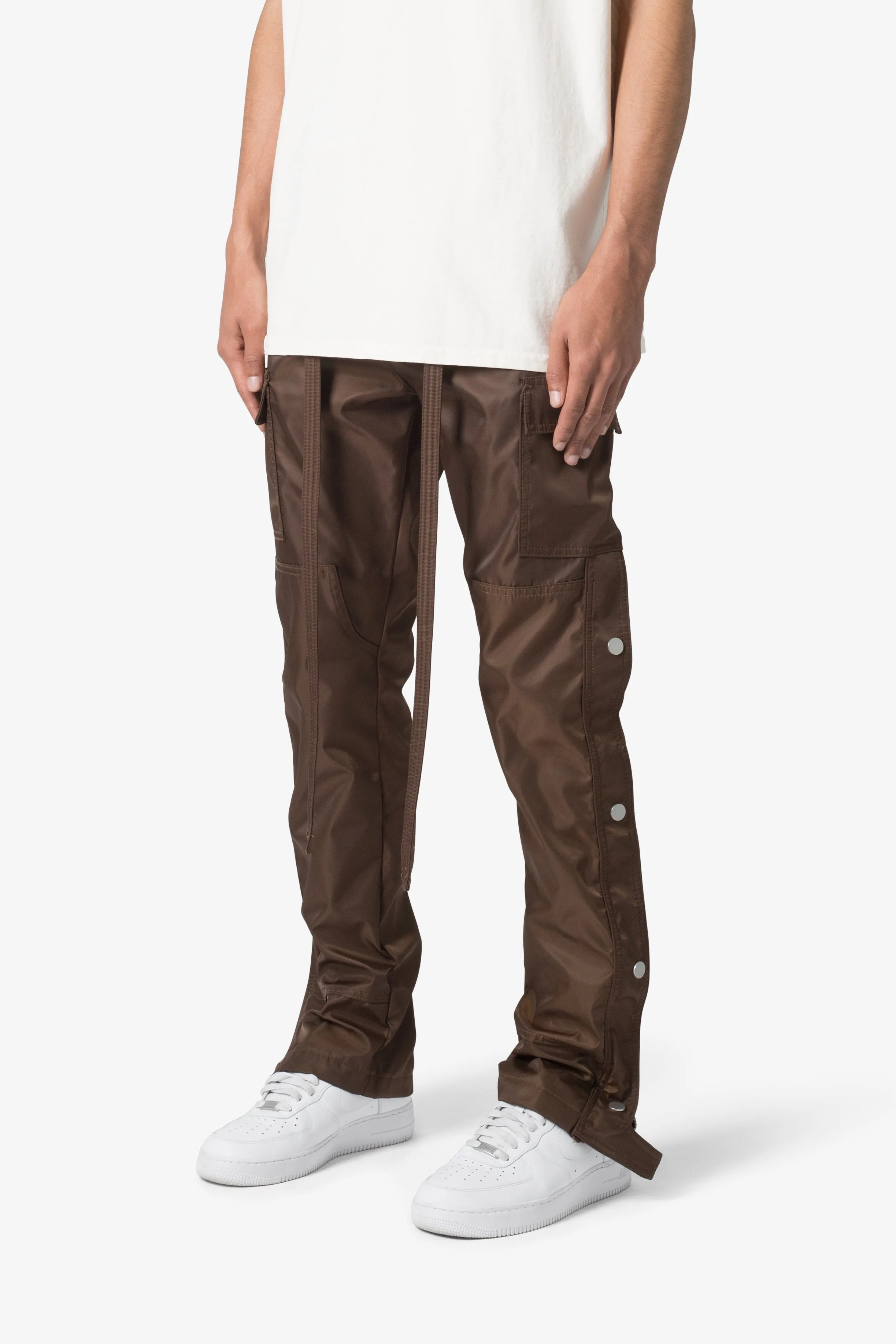 Snap Zipper II Cargo Pants - Brown