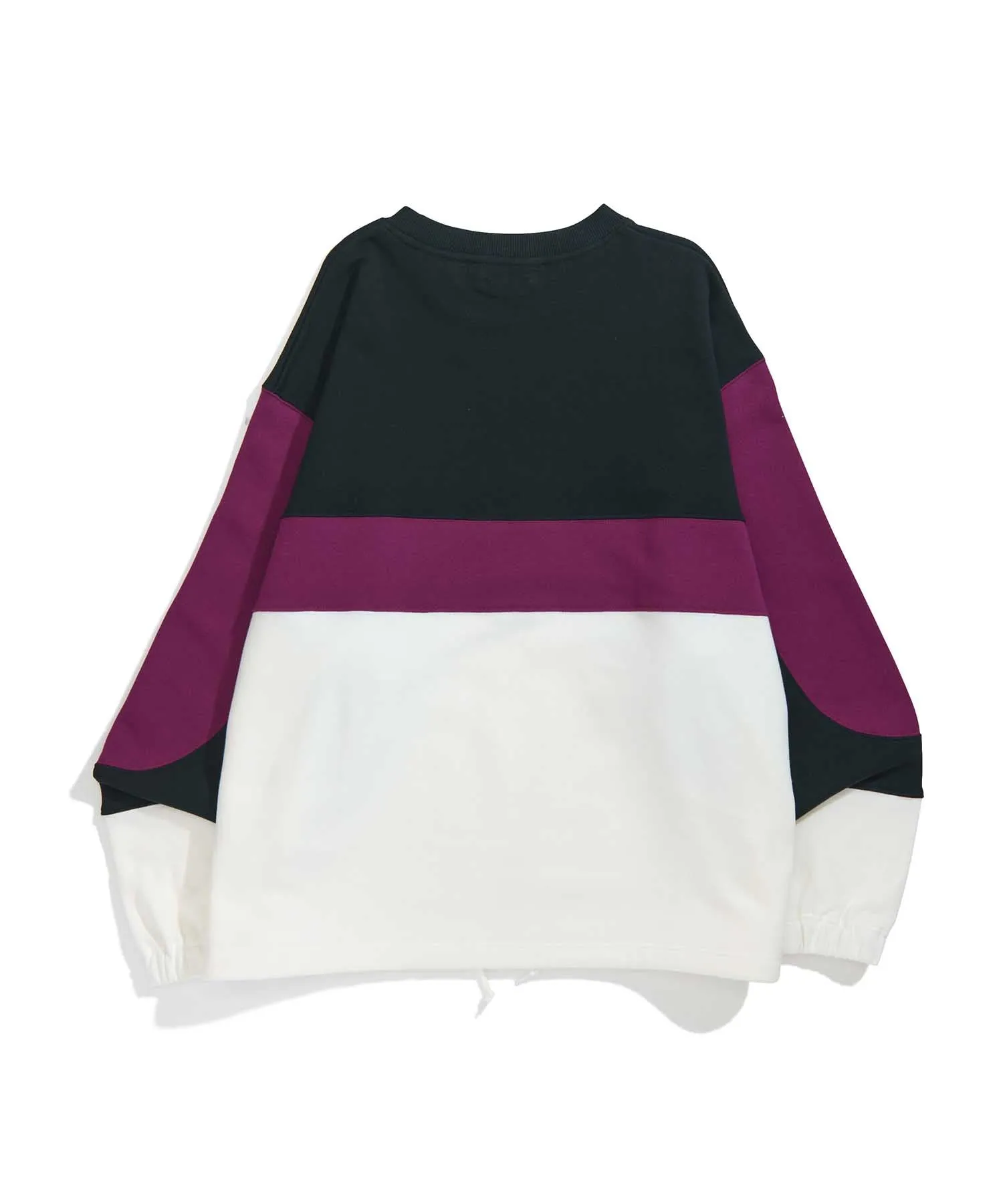 SPORTS LOGO PANELED CREWNECK SWEAT