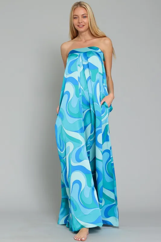 Swirl Wide-Leg Jumpsuit