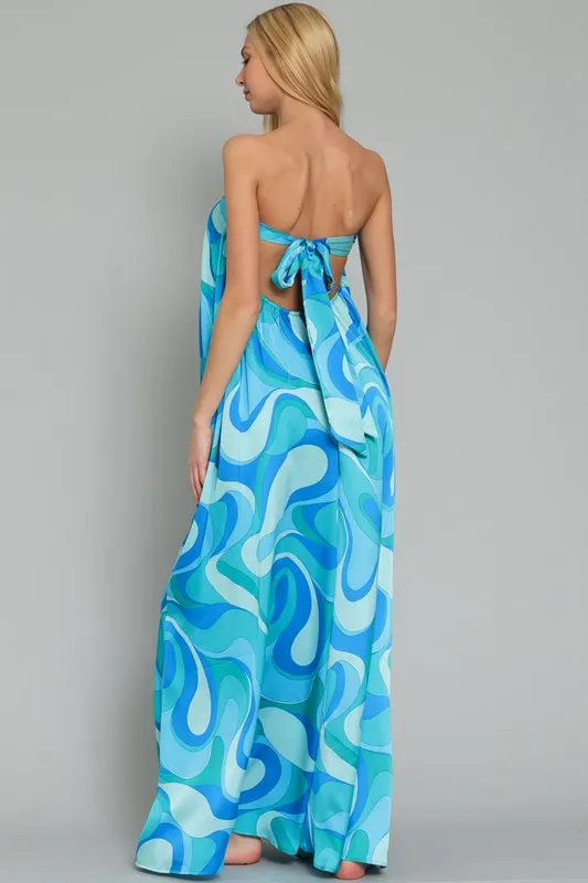 Swirl Wide-Leg Jumpsuit