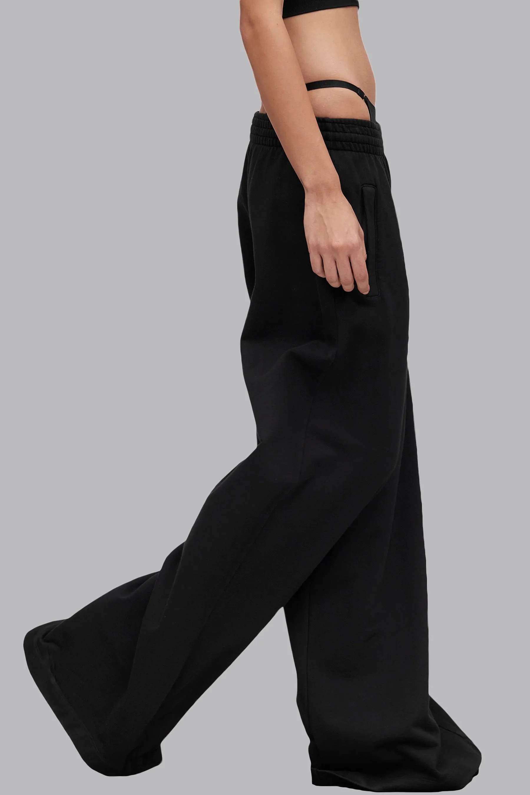 V_LYFE420 WIDE LEG JOGGERS - Black