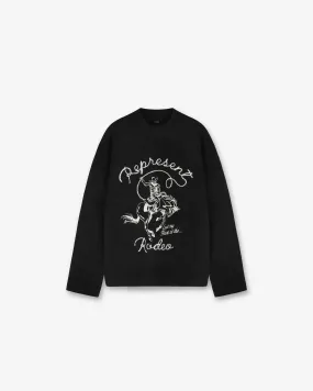 Western Knit Sweatshirt - Jet Black