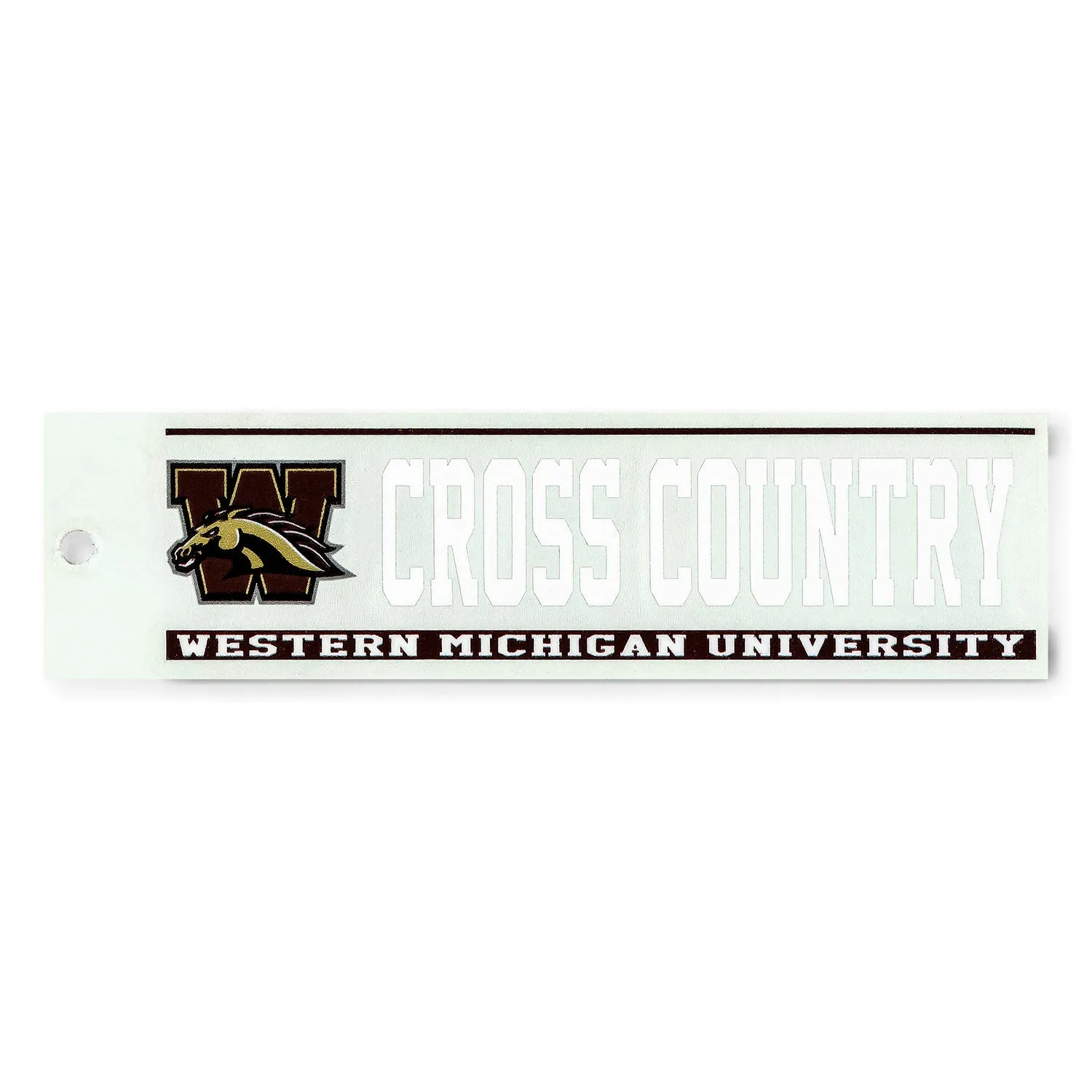 Western Michigan Cross Country Bar Decal