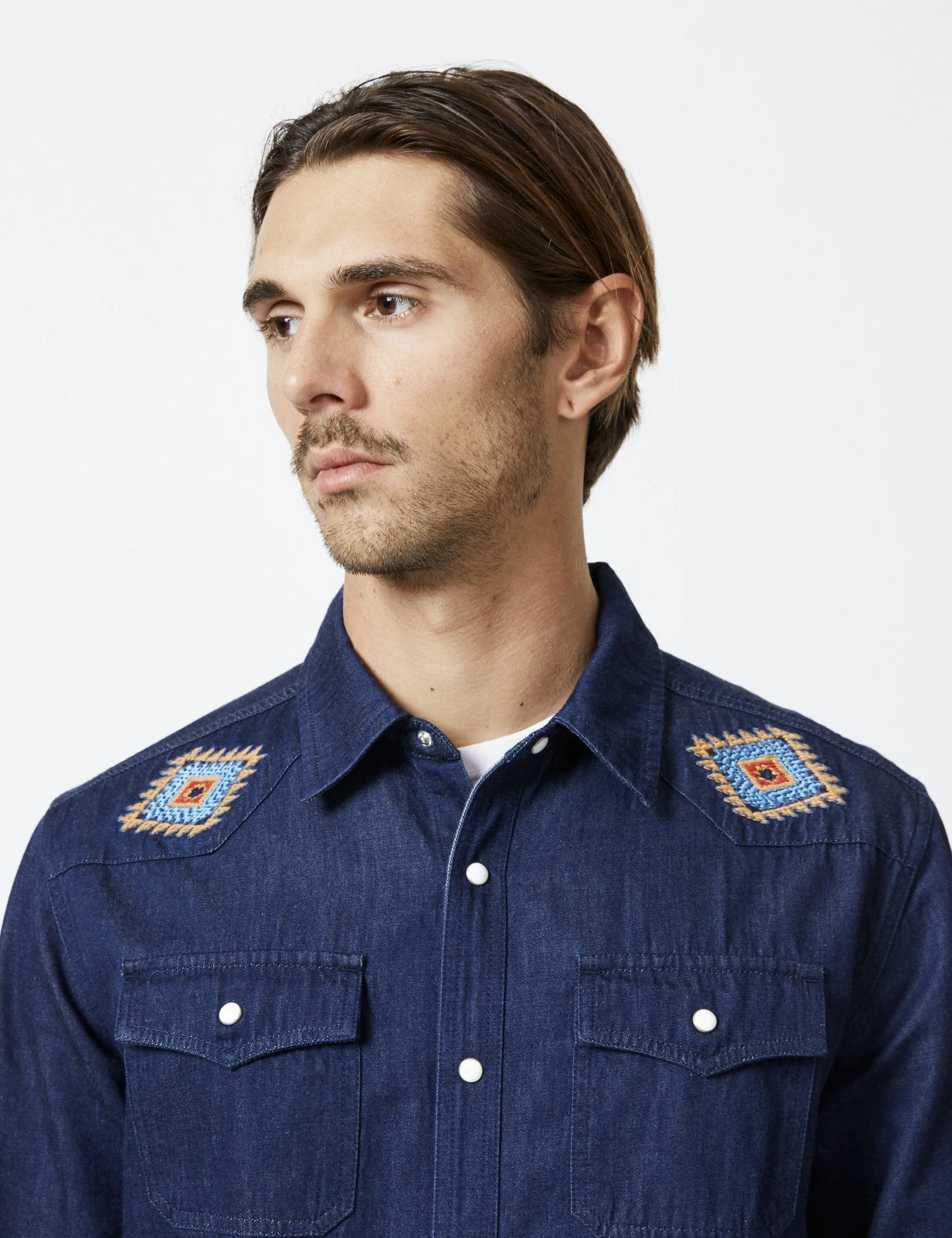 Western Shirt - Raw Blue