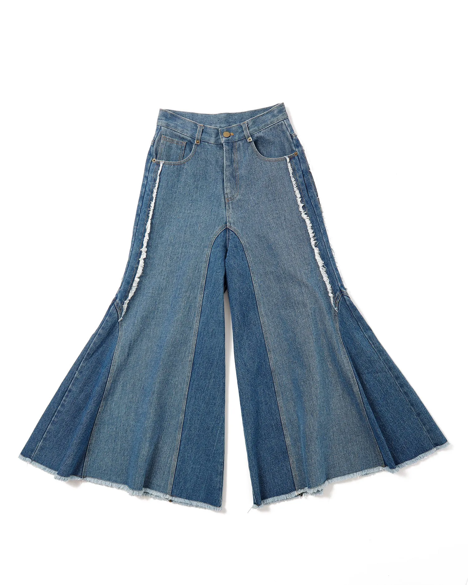 Wide flare denim pants