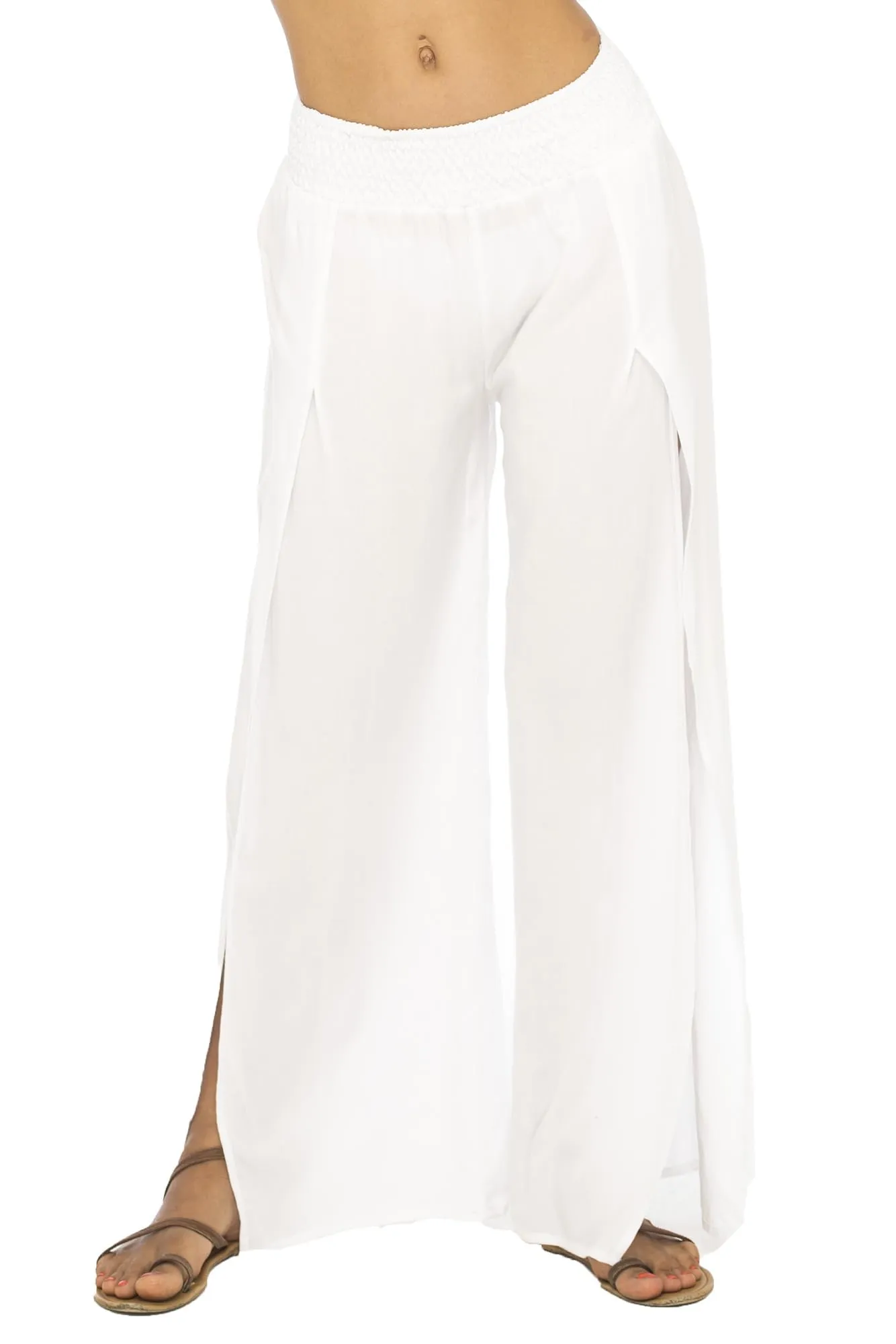 Wide Leg Palazzo Pants with Slit