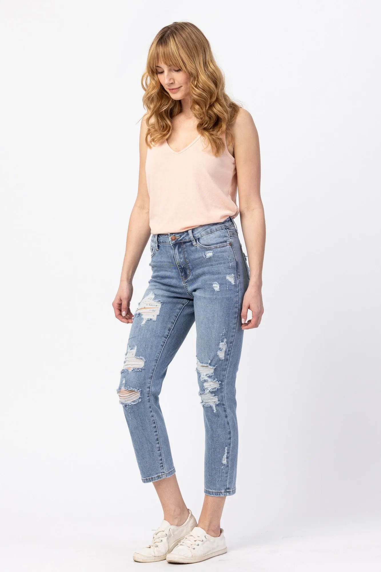 'Worth the Risk' High Waist Boyfriend Jean