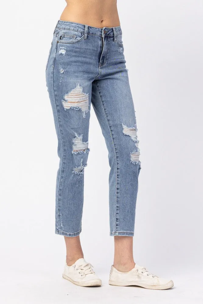 'Worth the Risk' High Waist Boyfriend Jean