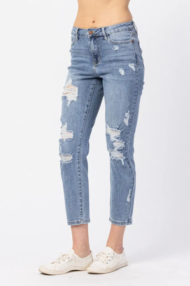 'Worth the Risk' High Waist Boyfriend Jean